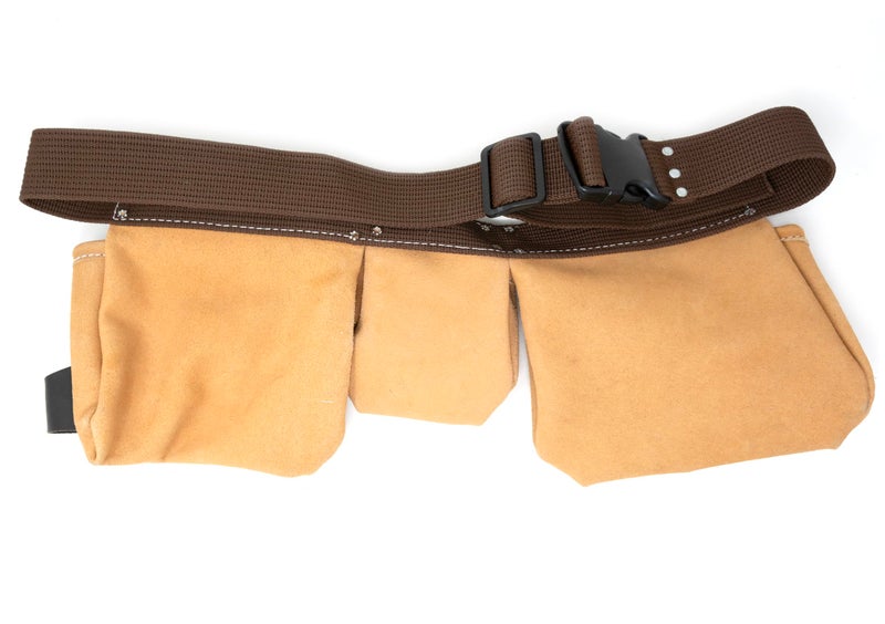 Task T77250 Weekend Warrior Work Apron, 5-pocket Leather Utility Belt with 2-Inch Wide Polymer Belt Quick Release Buckle - Adjusts from 36â€ - 54â€ - Image 3